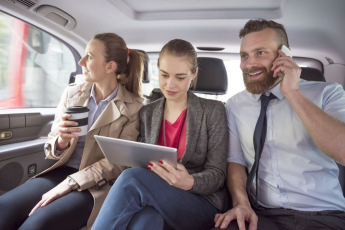 trajet en groupe entreprise